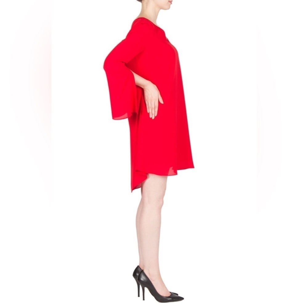 Joseph Ribkoff red sheath dress, bell sleeves, size 10 - Picture 2 of 9